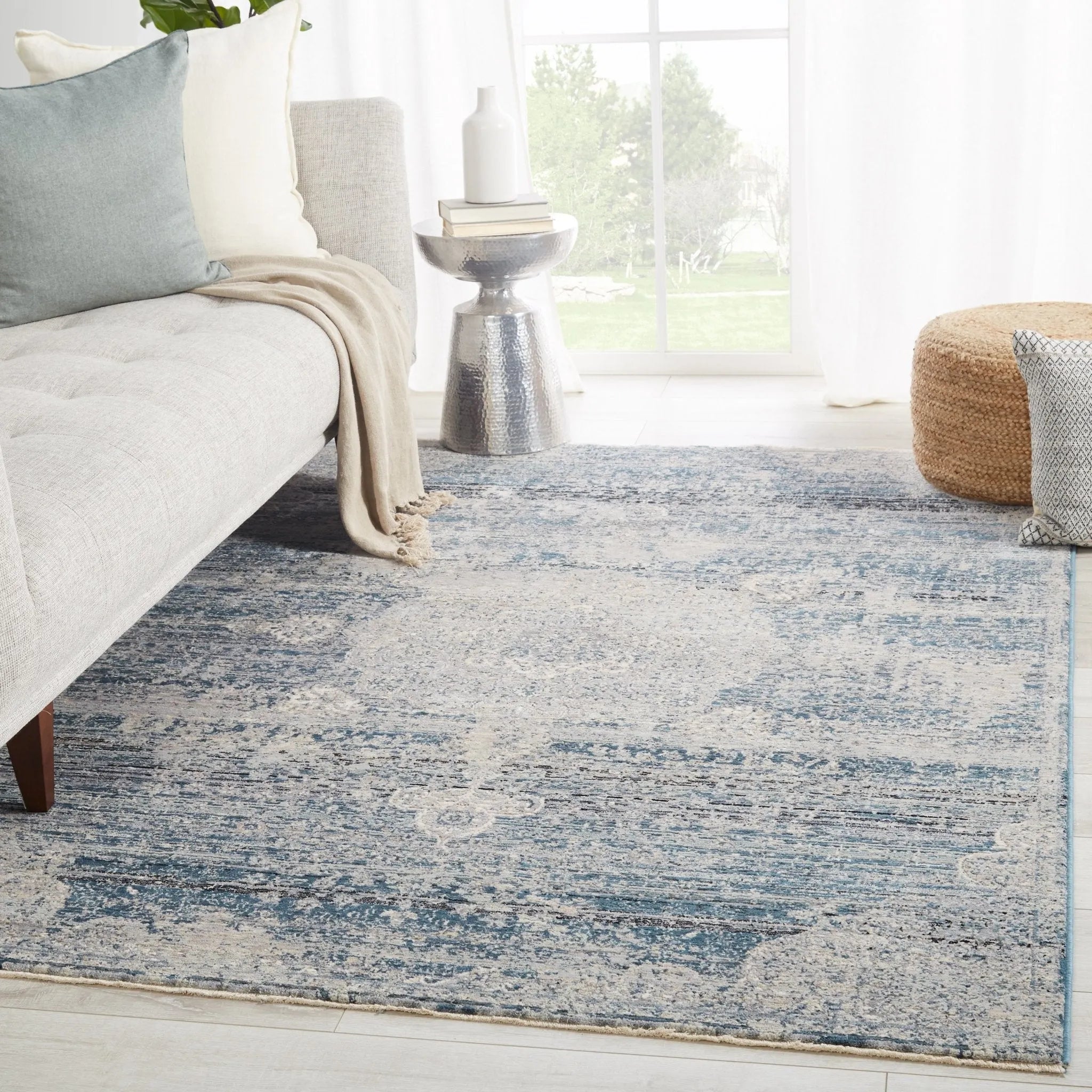 Valentia Vln04 Tolani Blue/Gray Rug - Baconco