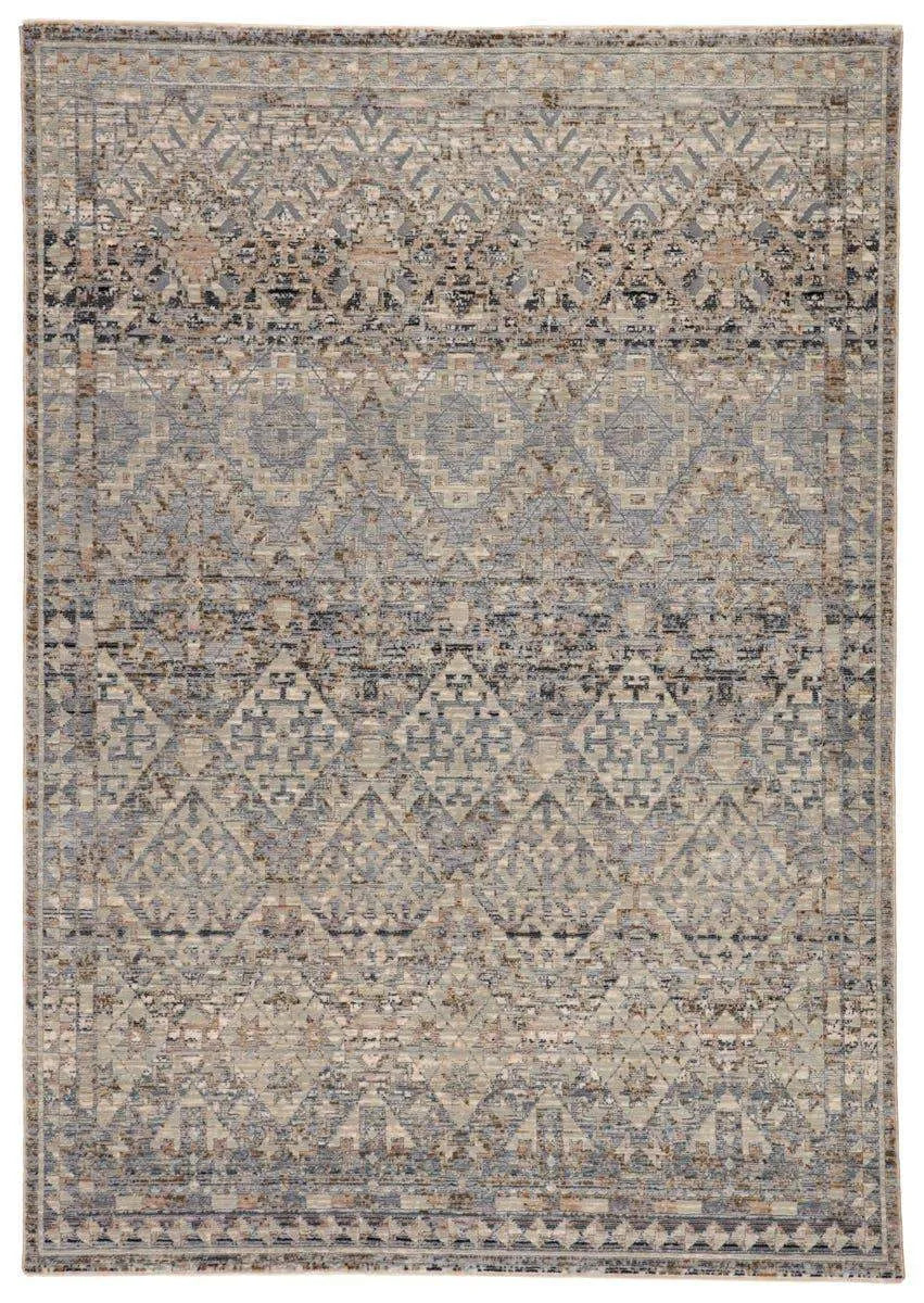 Valentia Vln06 Cashel Gray/Dark Blue Rug - Baconco