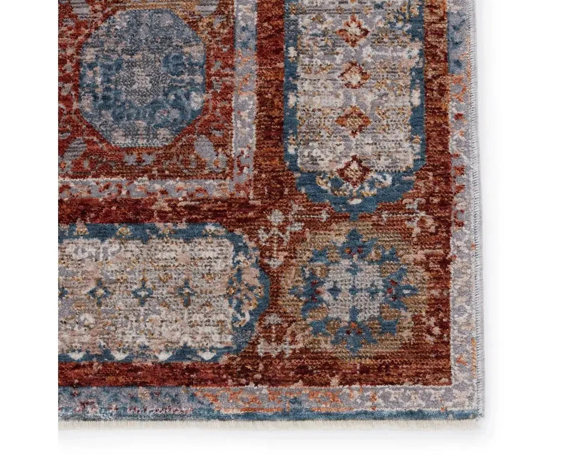 Valentia VLN16 Maroon/Blue Rug - Baconco