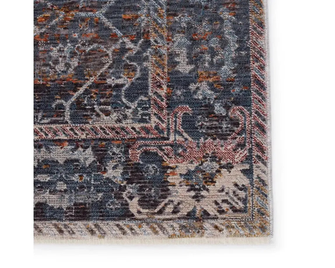 Valentia VLN17 Blue/Maroon Rug - Baconco