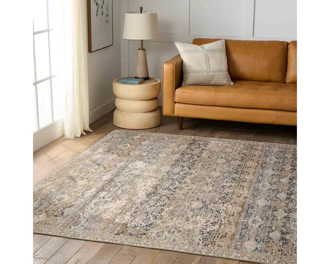 Valentia VLN22 Blue/Gold Rug - Baconco