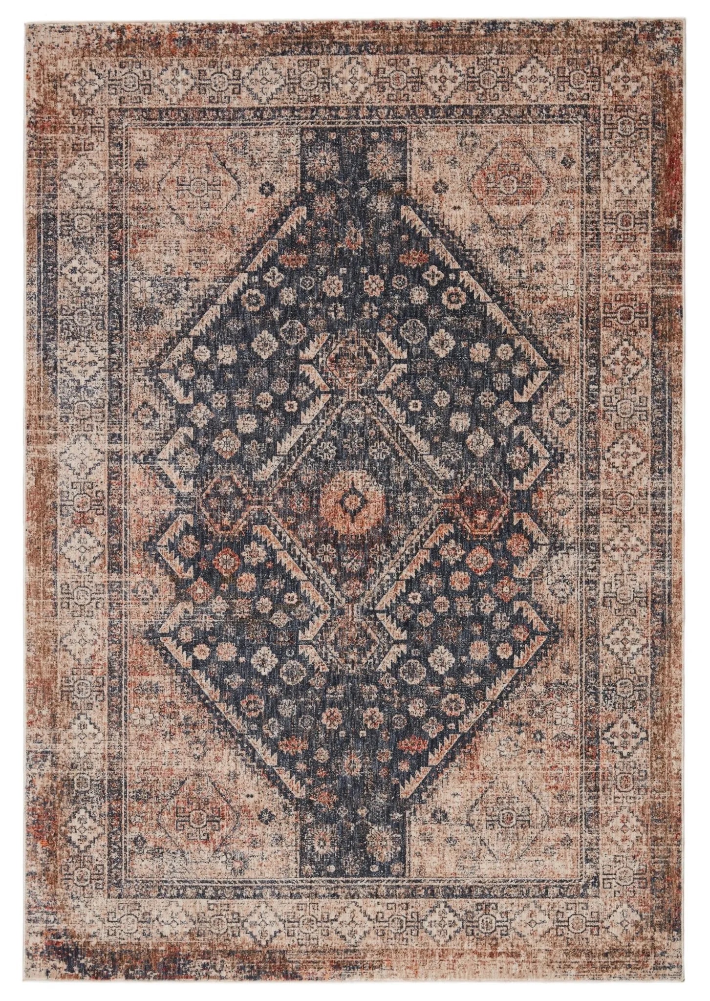 Vanadey Vnd03 Vesna Blue/Light Taupe Rug - Baconco