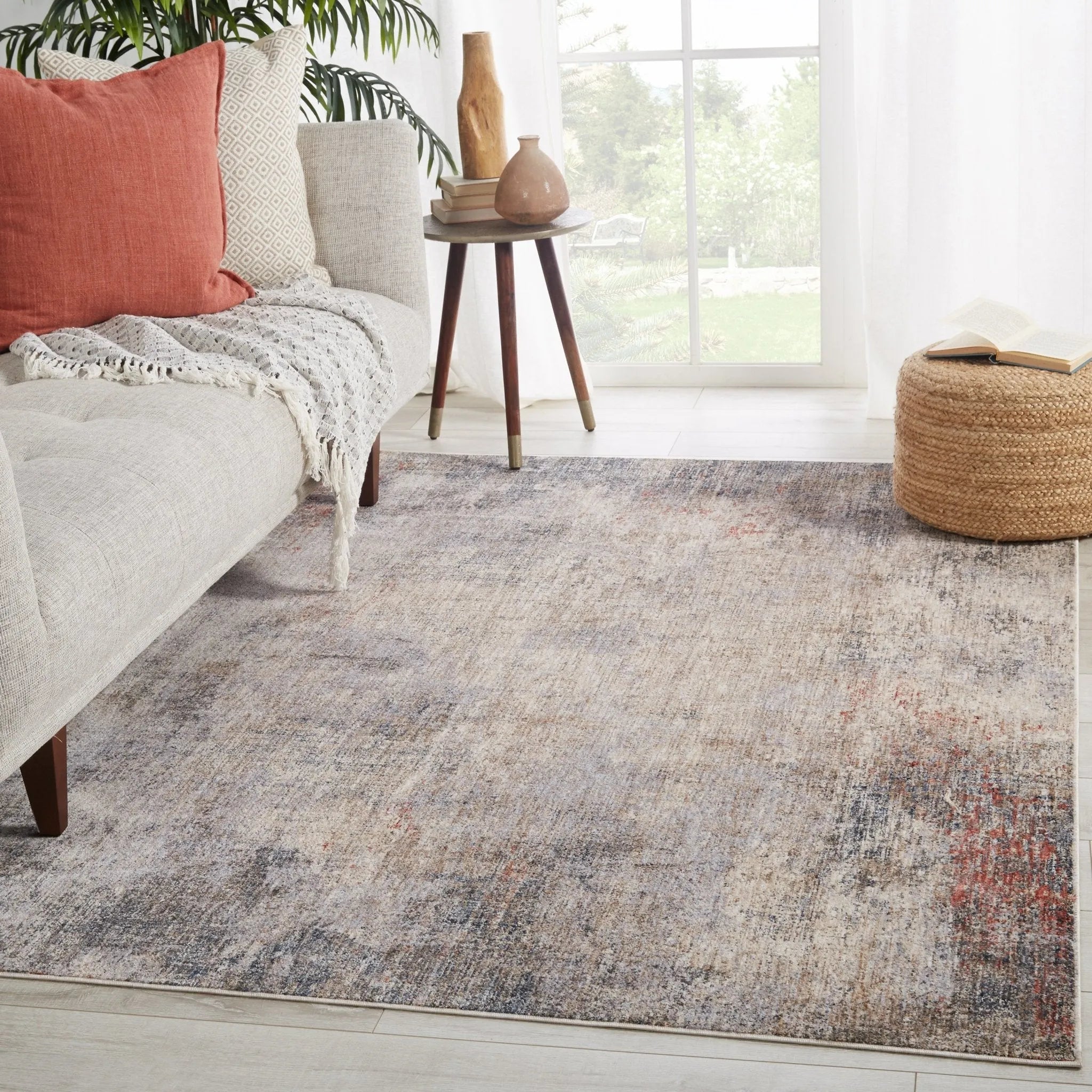 Vanadey Vnd07 Kyson Light Taupe/Blue Rug - Baconco