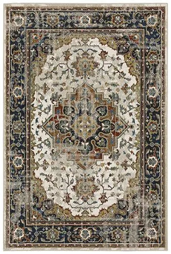 Venice 054X8 Beige/Blue Rug - Baconco