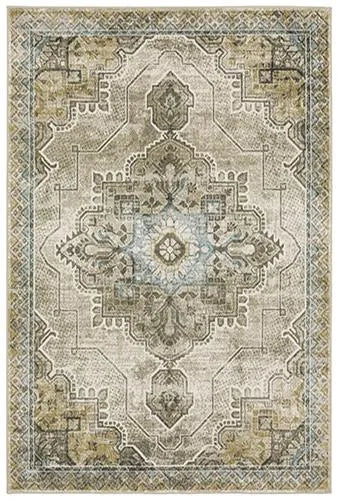 Venice 1104W Grey/Blue Rug - Baconco