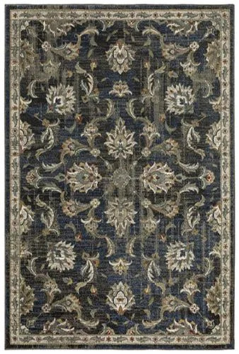 Venice 4333B Charcoal/Blue Rug - Baconco