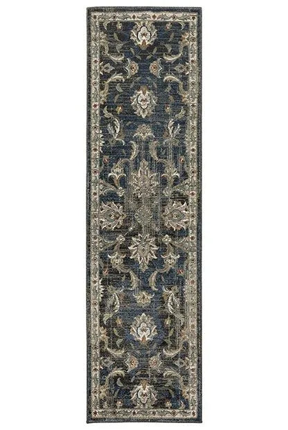 Venice 4333B Charcoal/Blue Rug - Baconco