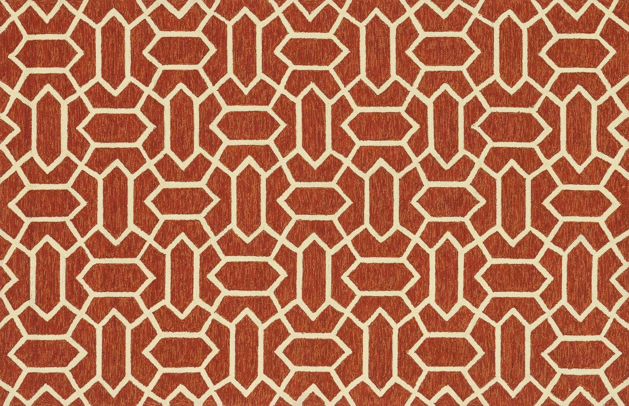 Venice Beach VB 13 Rust / Ivory Rug - Baconco