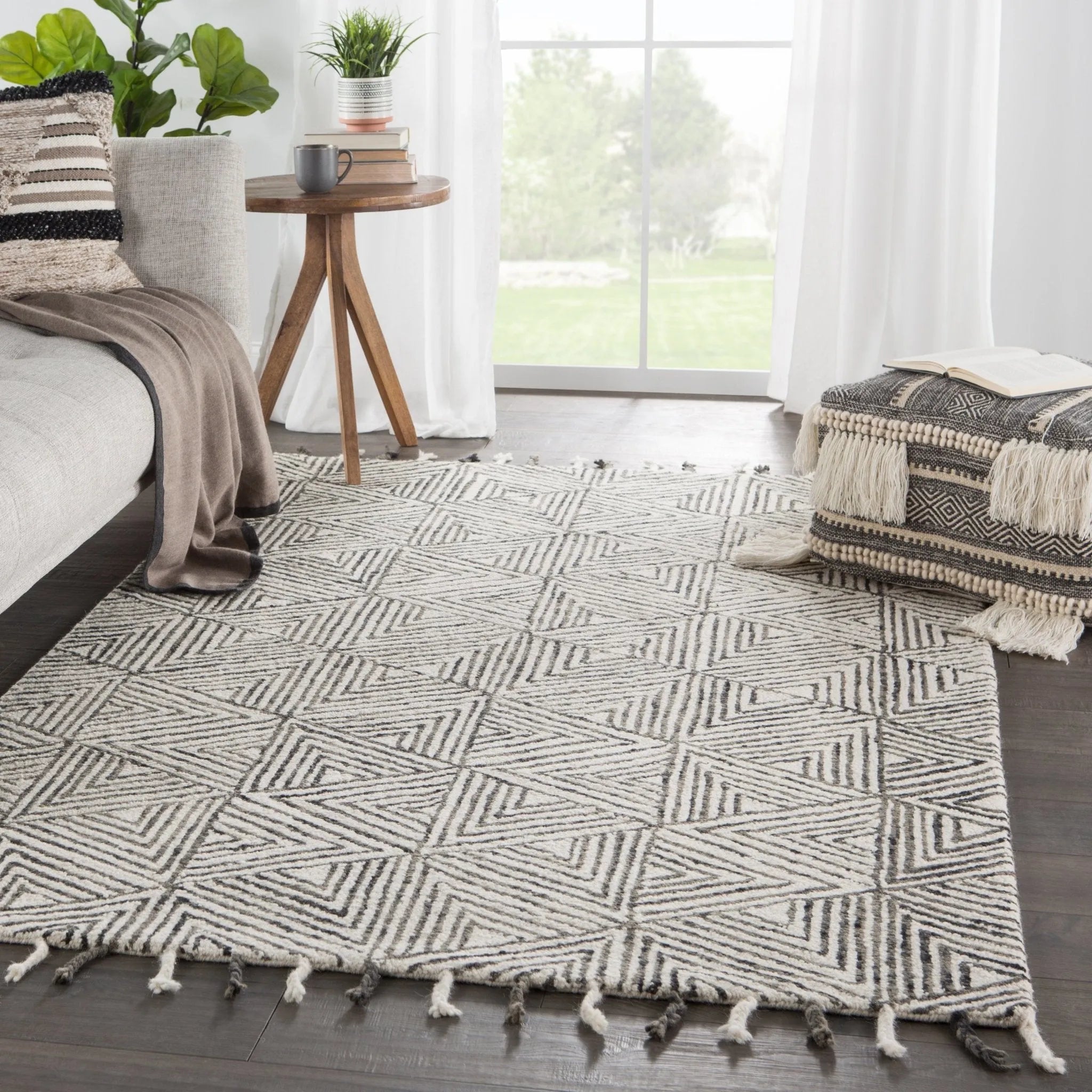 Vera By Nikki Chu VNK01 Montblanc Ivory/Gray Rug - Baconco