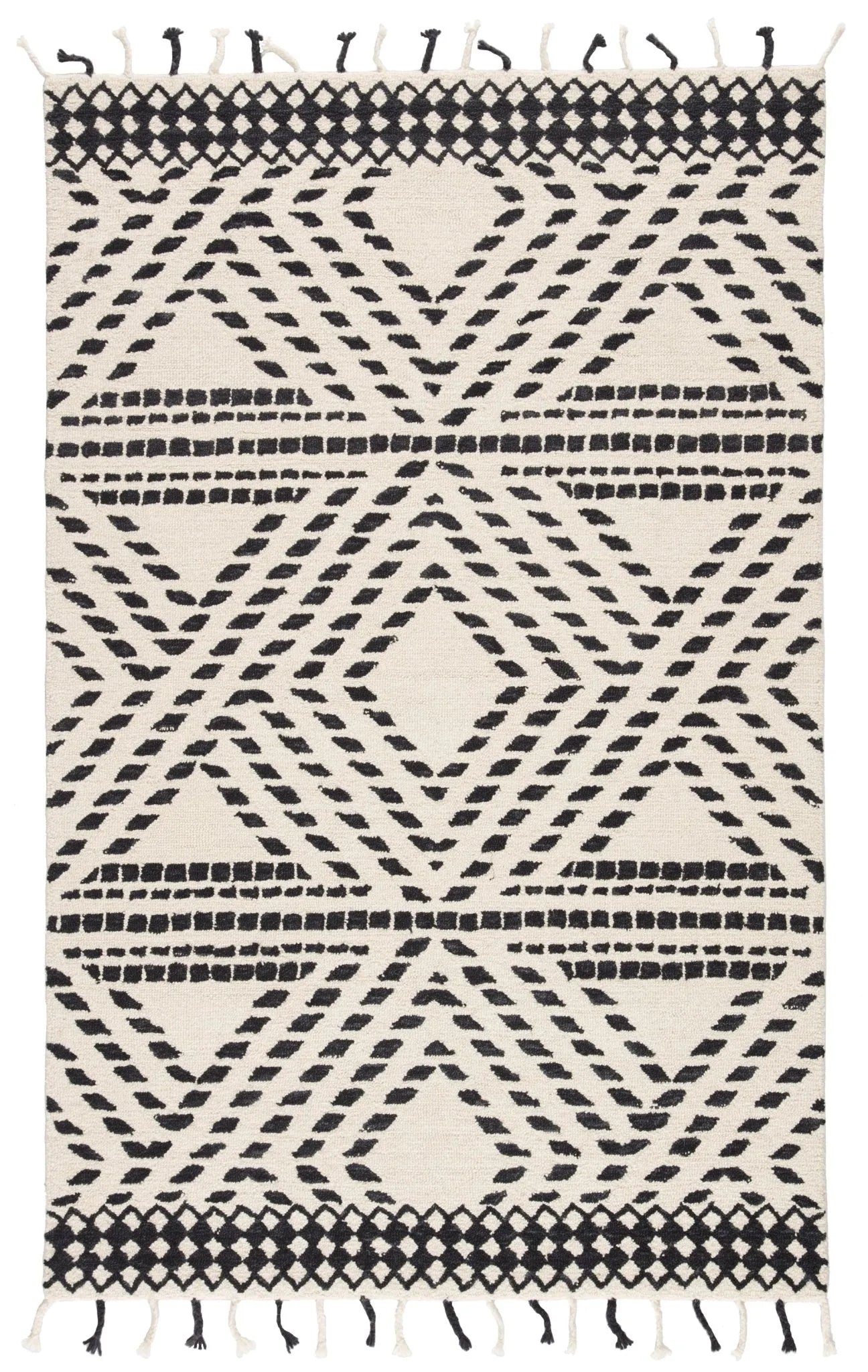 Vera By Nikki Chu VNK04 Roka Ivory/Black Rug - Baconco