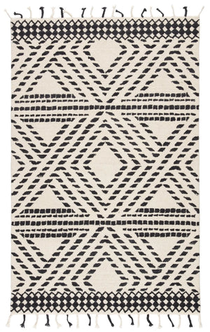 Vera By Nikki Chu VNK04 Roka Ivory/Black Rug - Baconco