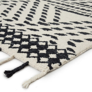 Vera By Nikki Chu VNK04 Roka Ivory/Black Rug - Baconco