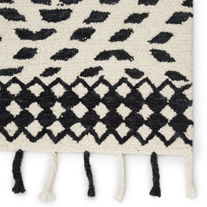 Vera By Nikki Chu VNK04 Roka Ivory/Black Rug - Baconco