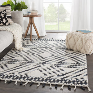 Vera By Nikki Chu VNK04 Roka Ivory/Black Rug - Baconco