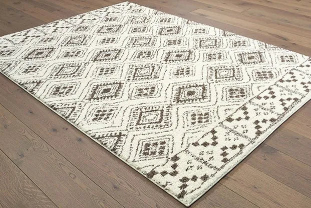 Verona 1330W Ivory/ Brown Rug - Baconco