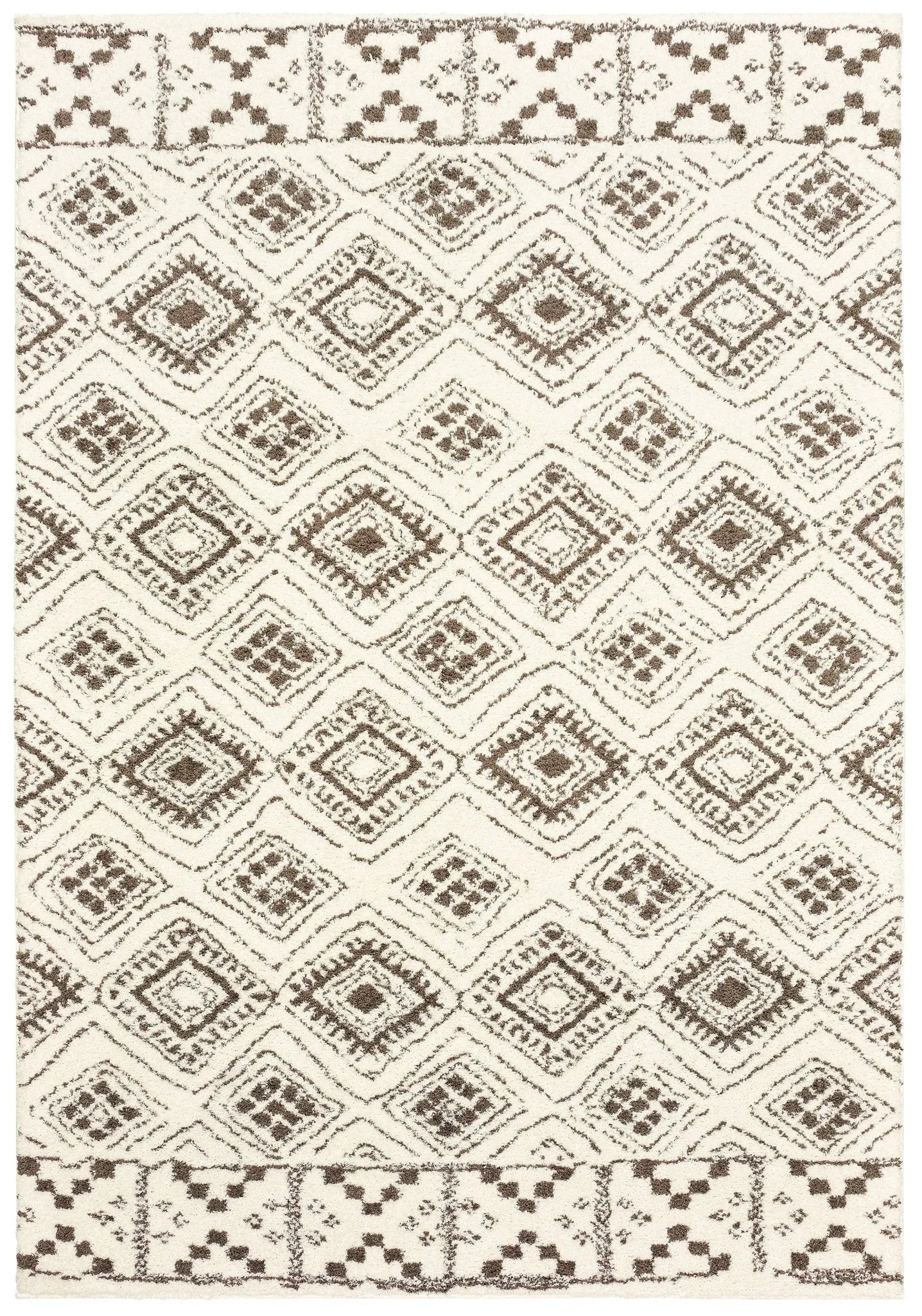 Verona 1330W Ivory/ Brown Rug - Baconco