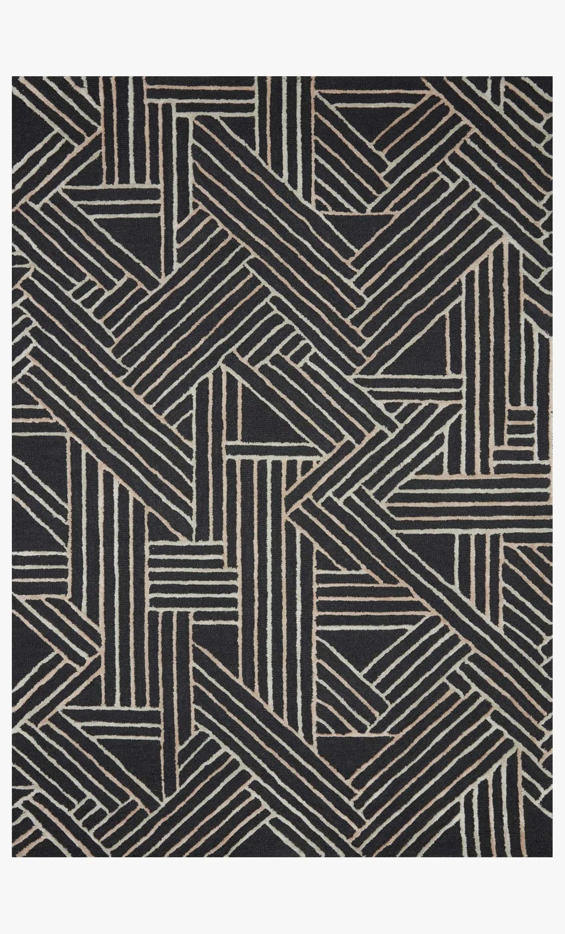 Verve Ver-01 Charcoal/Neutral Rug - Baconco