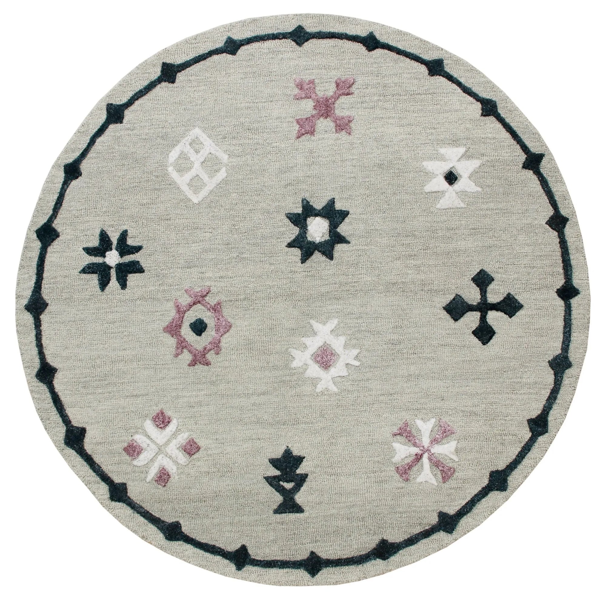 Vibrance Lr03564 Gray/Black/Pink Rug - Baconco