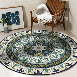 Vibrance LR03567 Blue/Green/Ivory Rug - Baconco