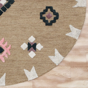 Vibrance Lr03570 Taupe/Black/Pink Rug - Baconco