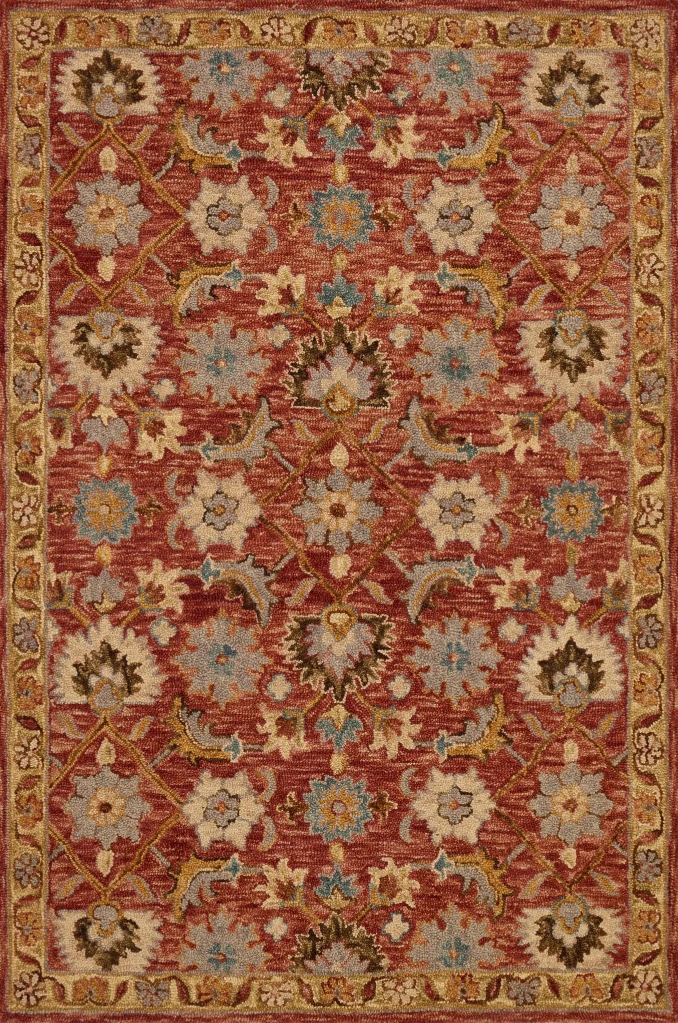 Victoria VK 09 Terracotta / Gold Rug - Baconco