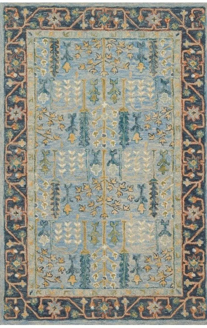 Victoria VK 12 Lt Blue / Dk Blue Rug - Baconco