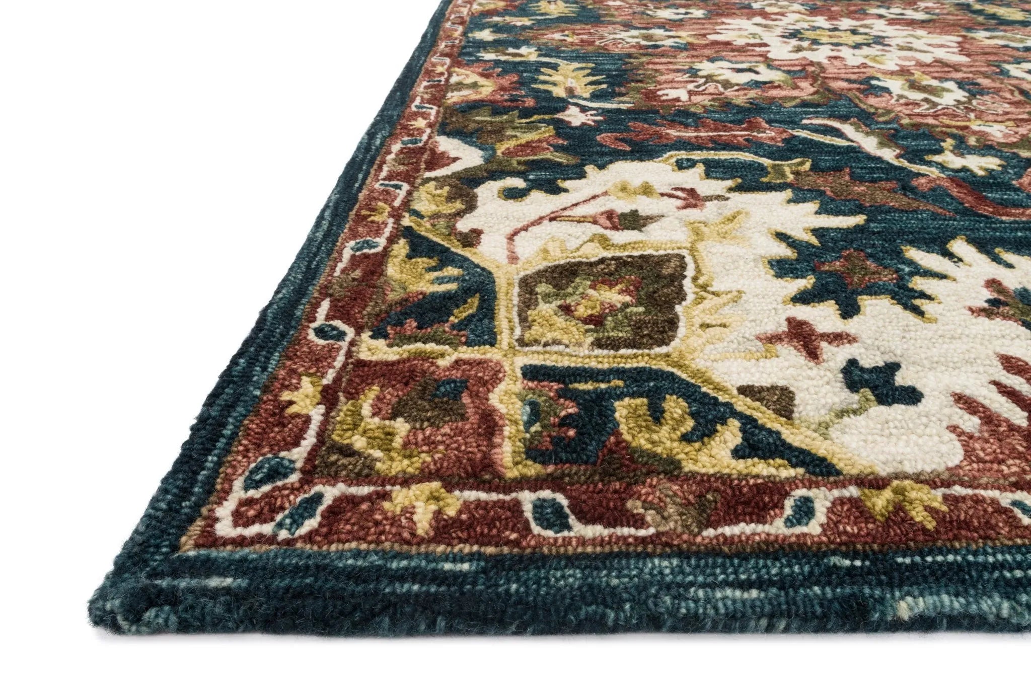 Victoria VK 13 Teal / Raspberry Rug - Baconco