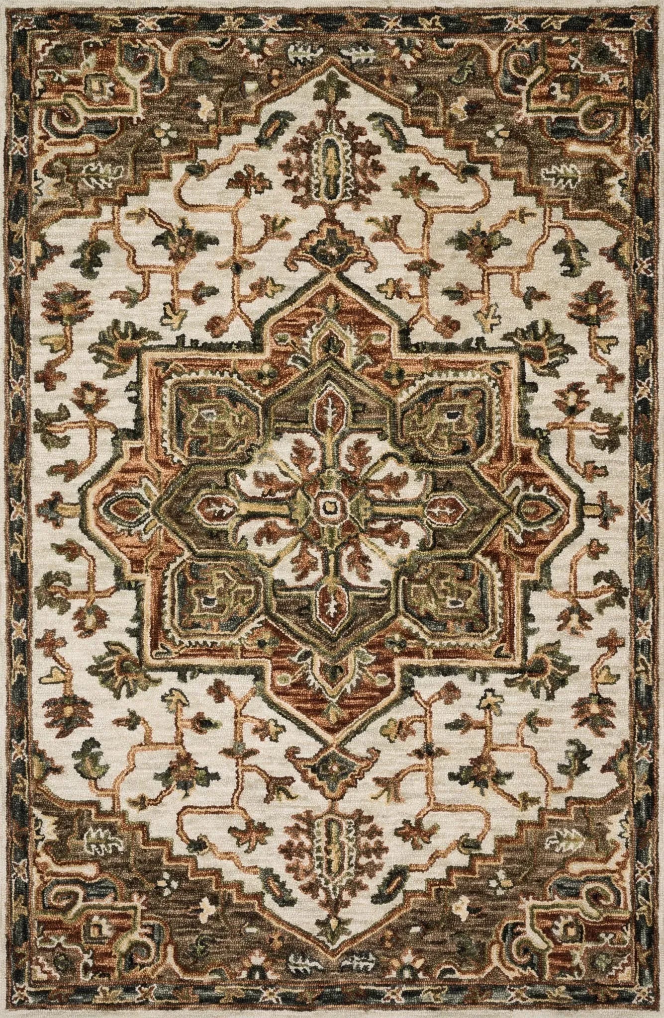 Victoria VK 15 Ivory / Tobacco Rug - Baconco