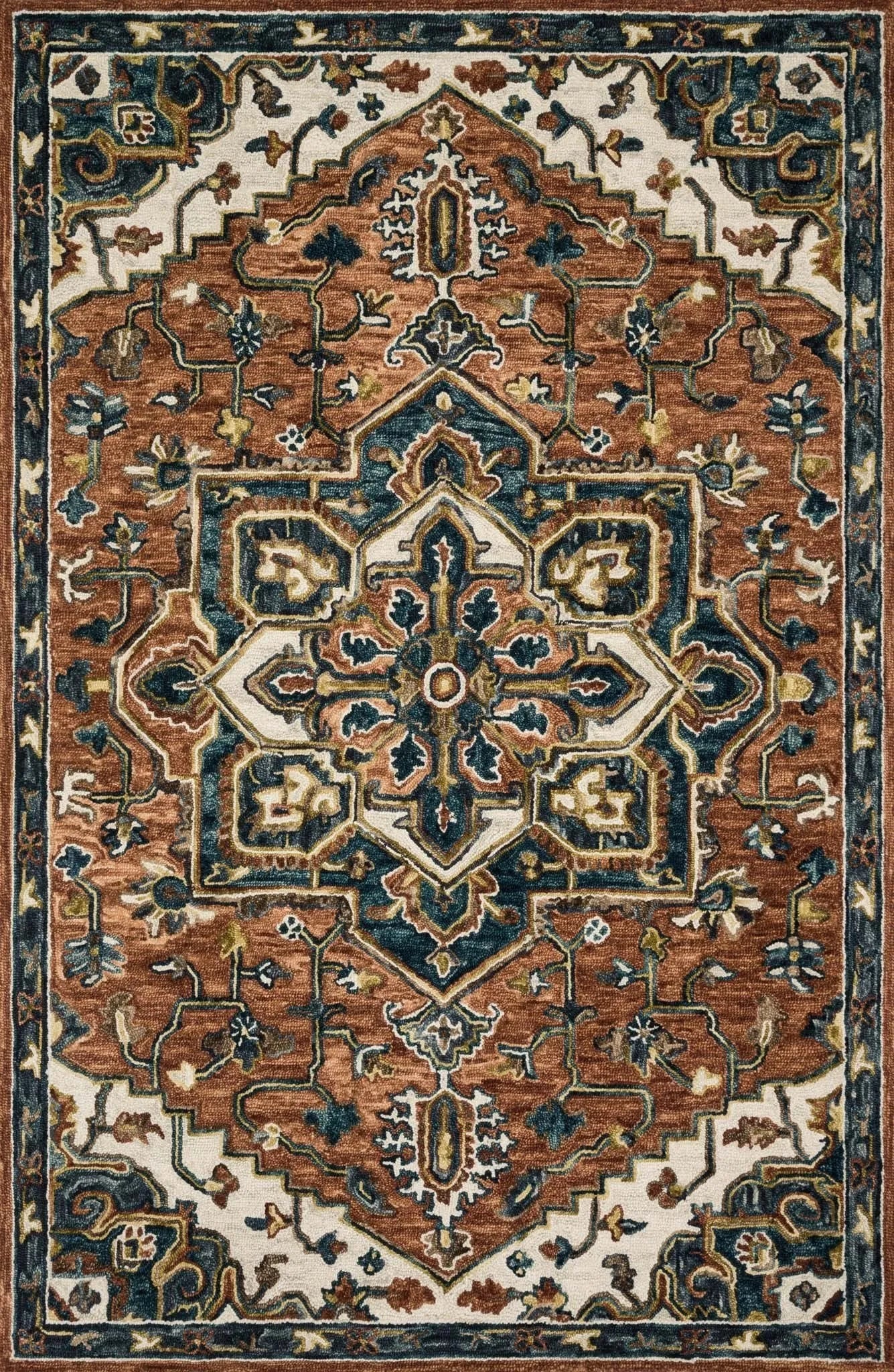 Victoria VK 15 Rust / Ivory Rug - Baconco