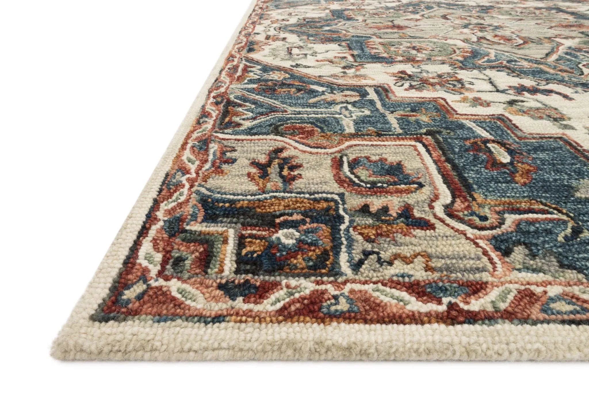 Victoria VK 16 Blue Red Rug - Baconco