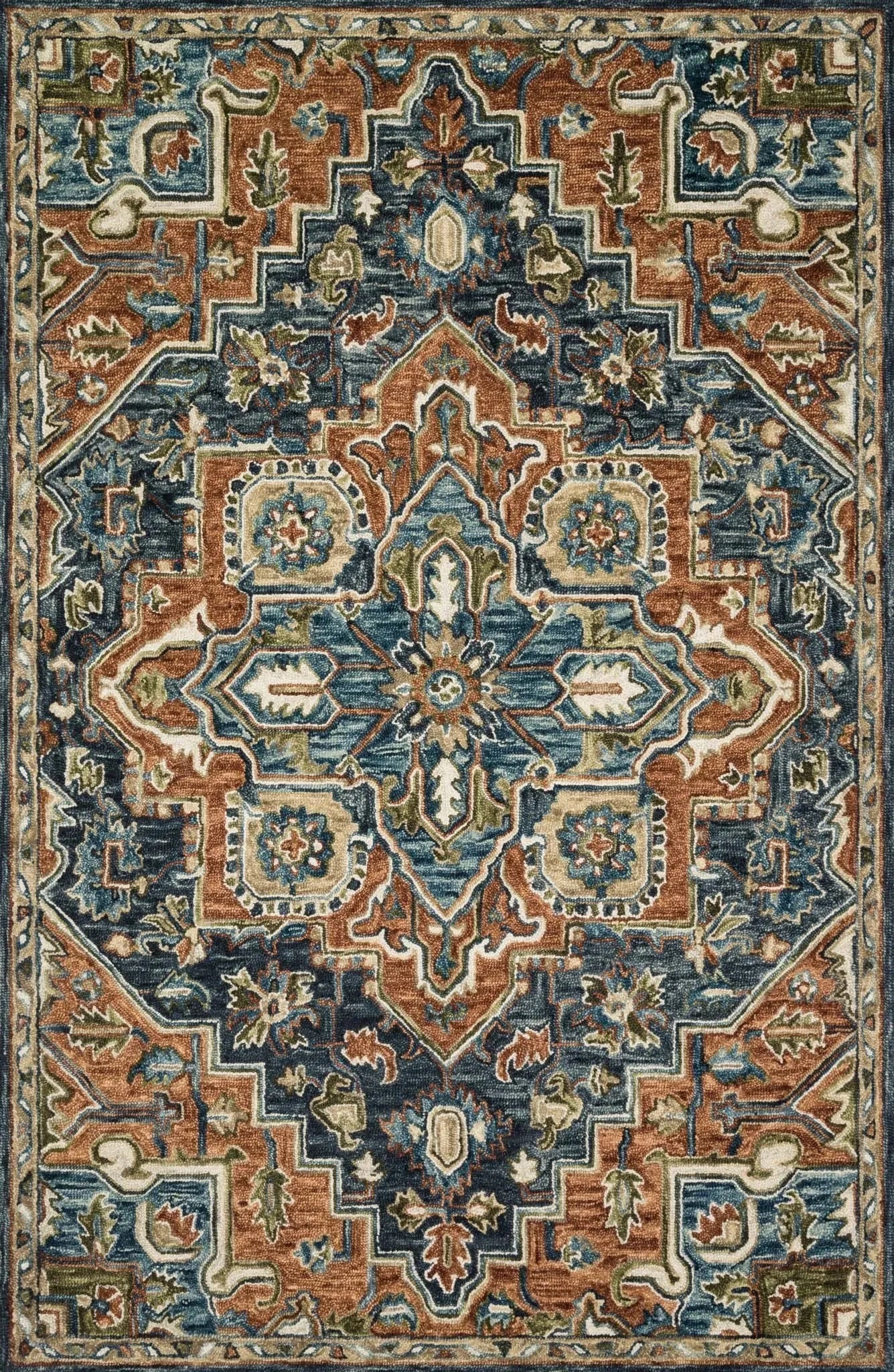 Victoria VK 16 Rust / Multi Rug - Baconco