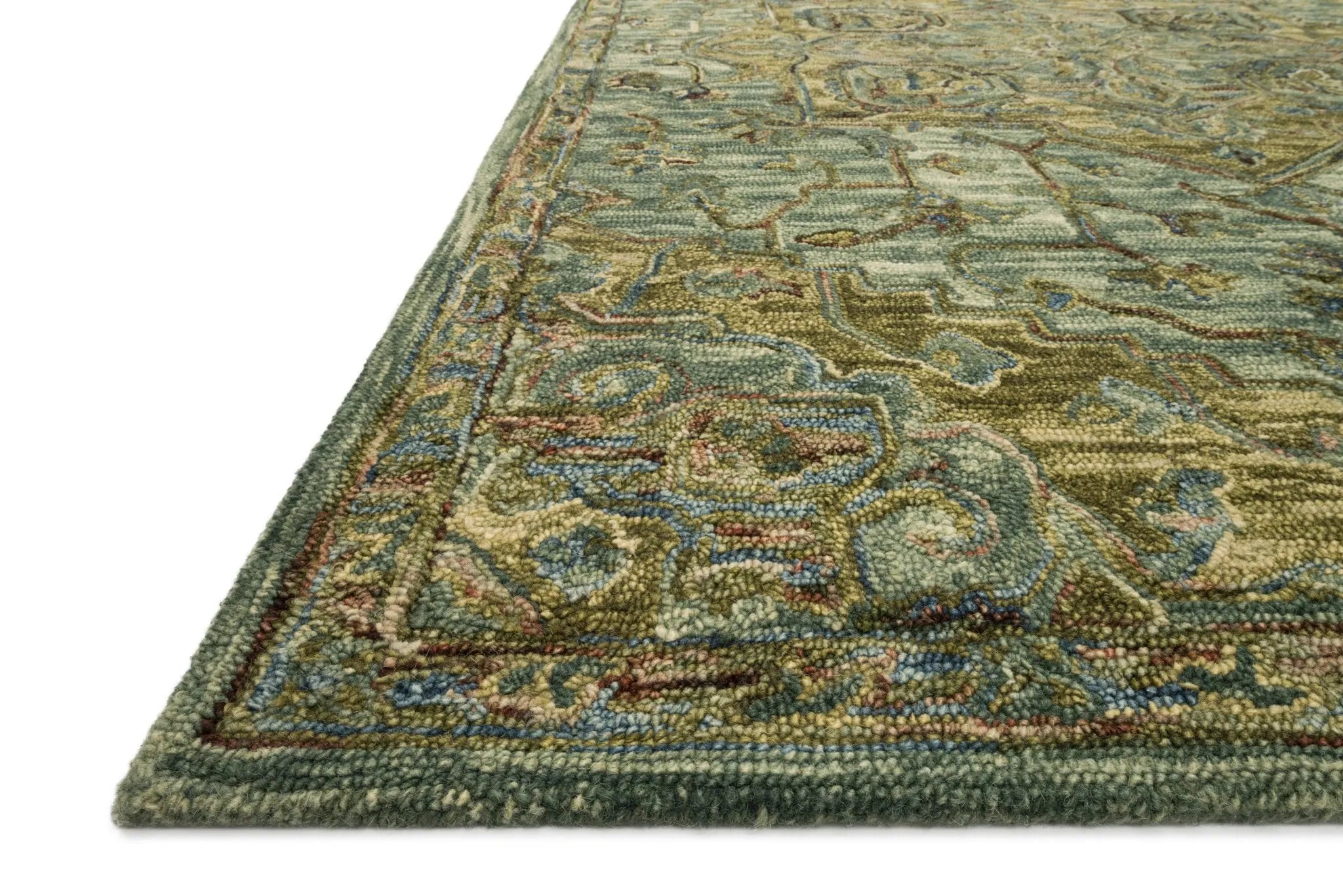 Victoria VK 20 Dark Green / Tobacco Rug - Baconco