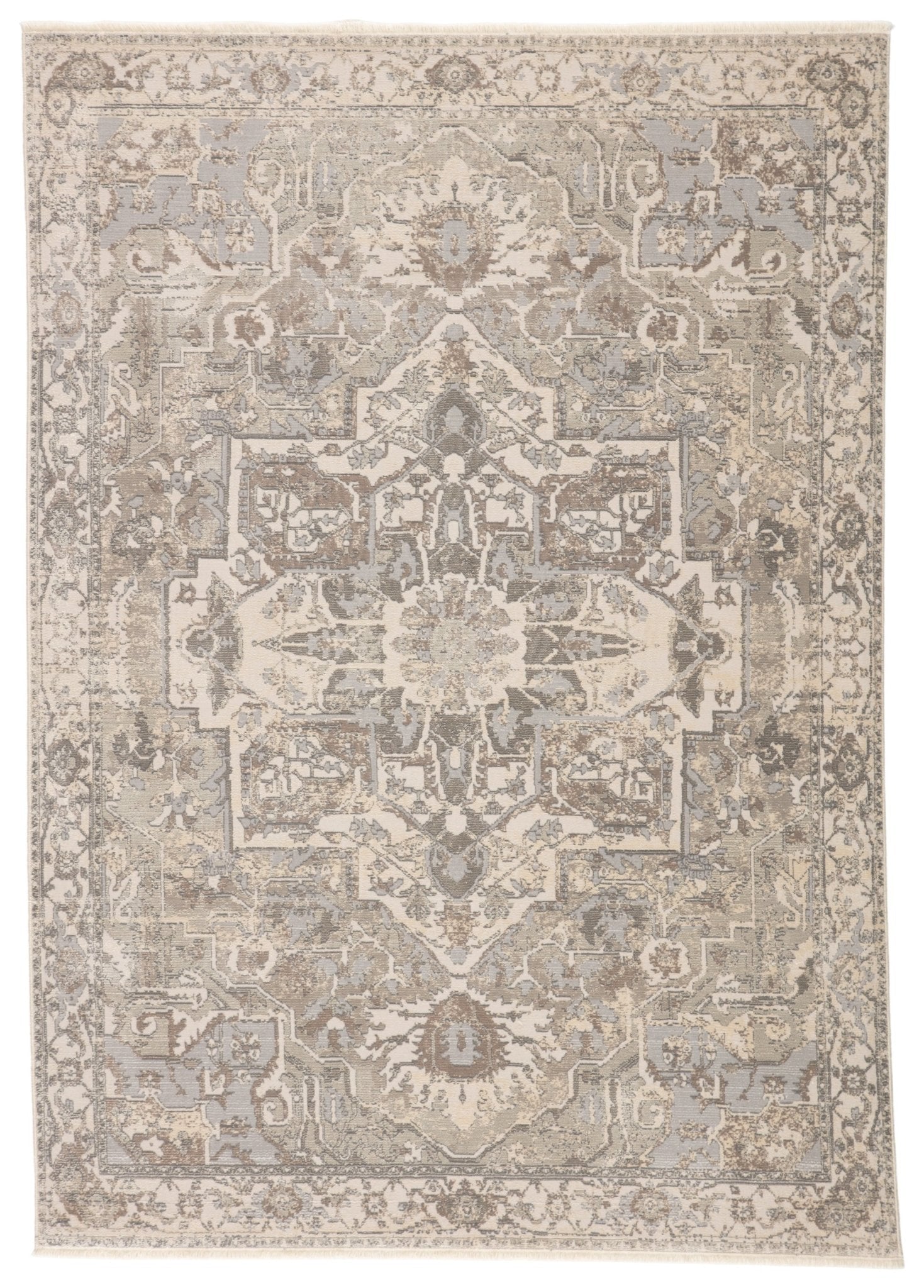 Vienne Vne01 Alain Gray/Cream Rug - Baconco