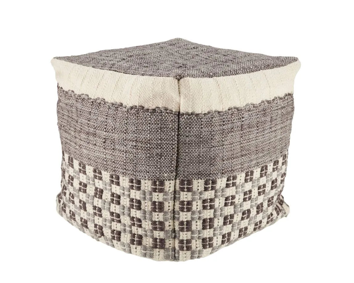 Vilano VLA03 Grey/Cream Pouf - Baconco