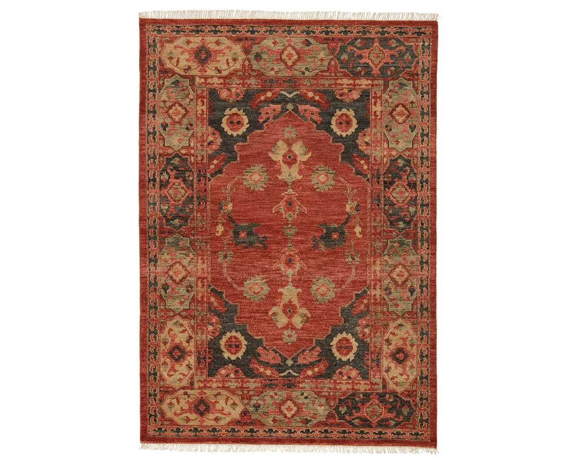 Village By Artemis VBA02 Azra Red / Black Rug - Baconco