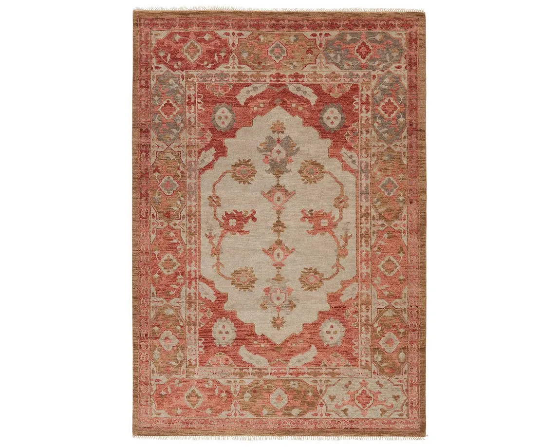 Village By Artemis VBA04 Azra Red / Tan Rug - Baconco