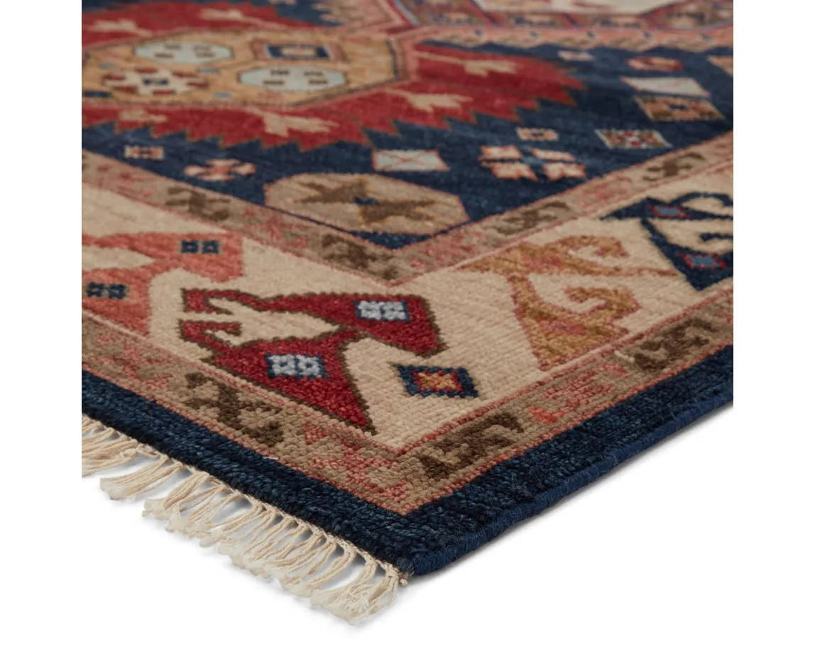 Village By Artemis VBA05 Karter Majolica Blue/Rumba Red Rug - Baconco