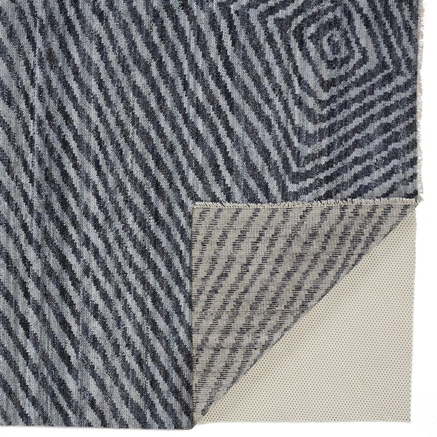 Vivien 6555F Gray/Blue Rug - Baconco