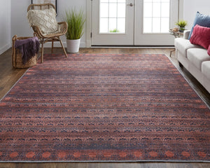 Voss VOS39H4F Red/Brown Rug - Baconco