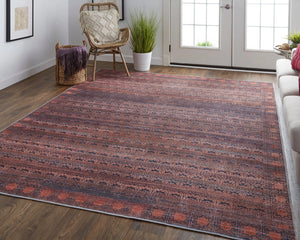 Voss VOS39H4F Red/Brown Rug - Baconco