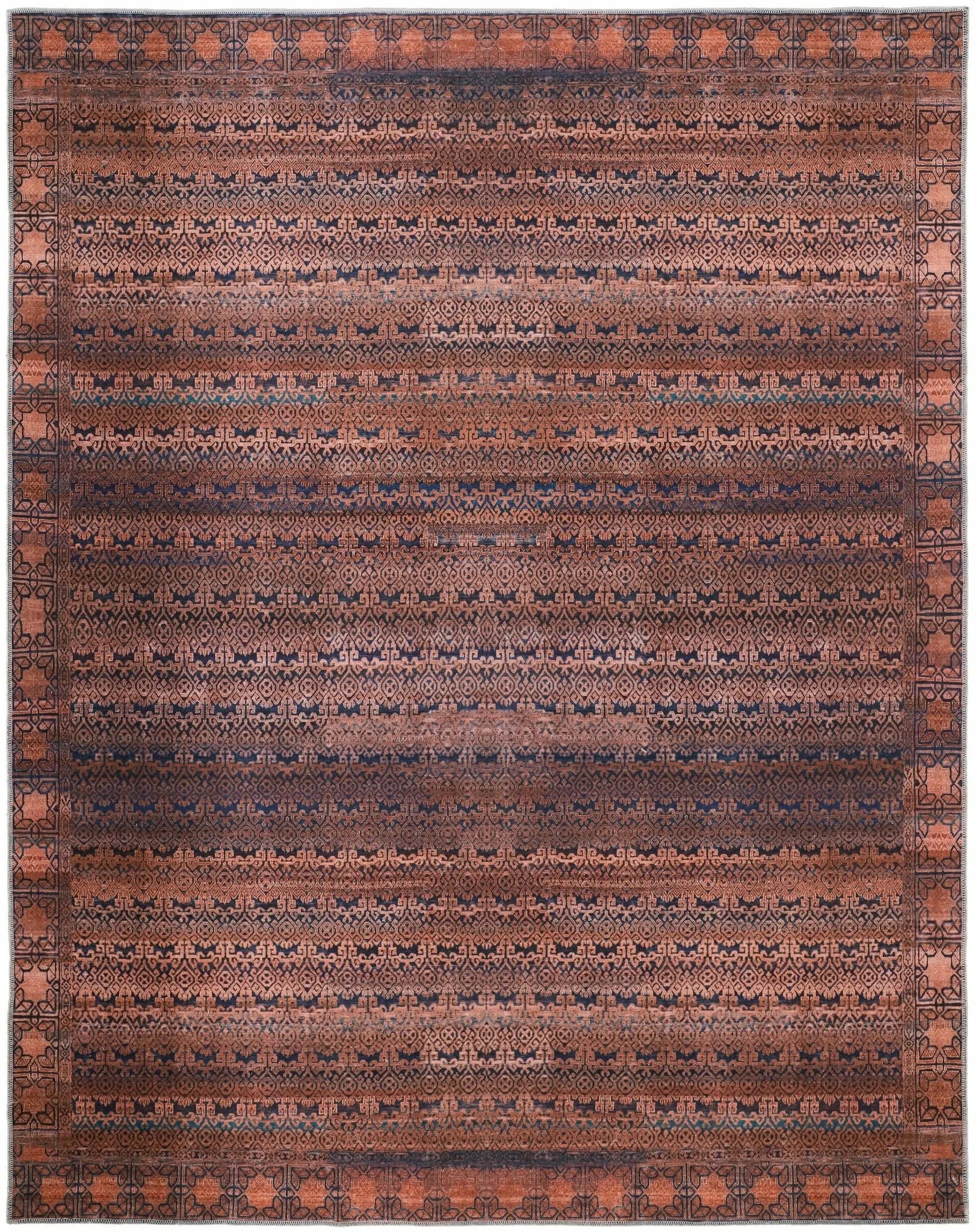 Voss VOS39H4F Red/Brown Rug - Baconco