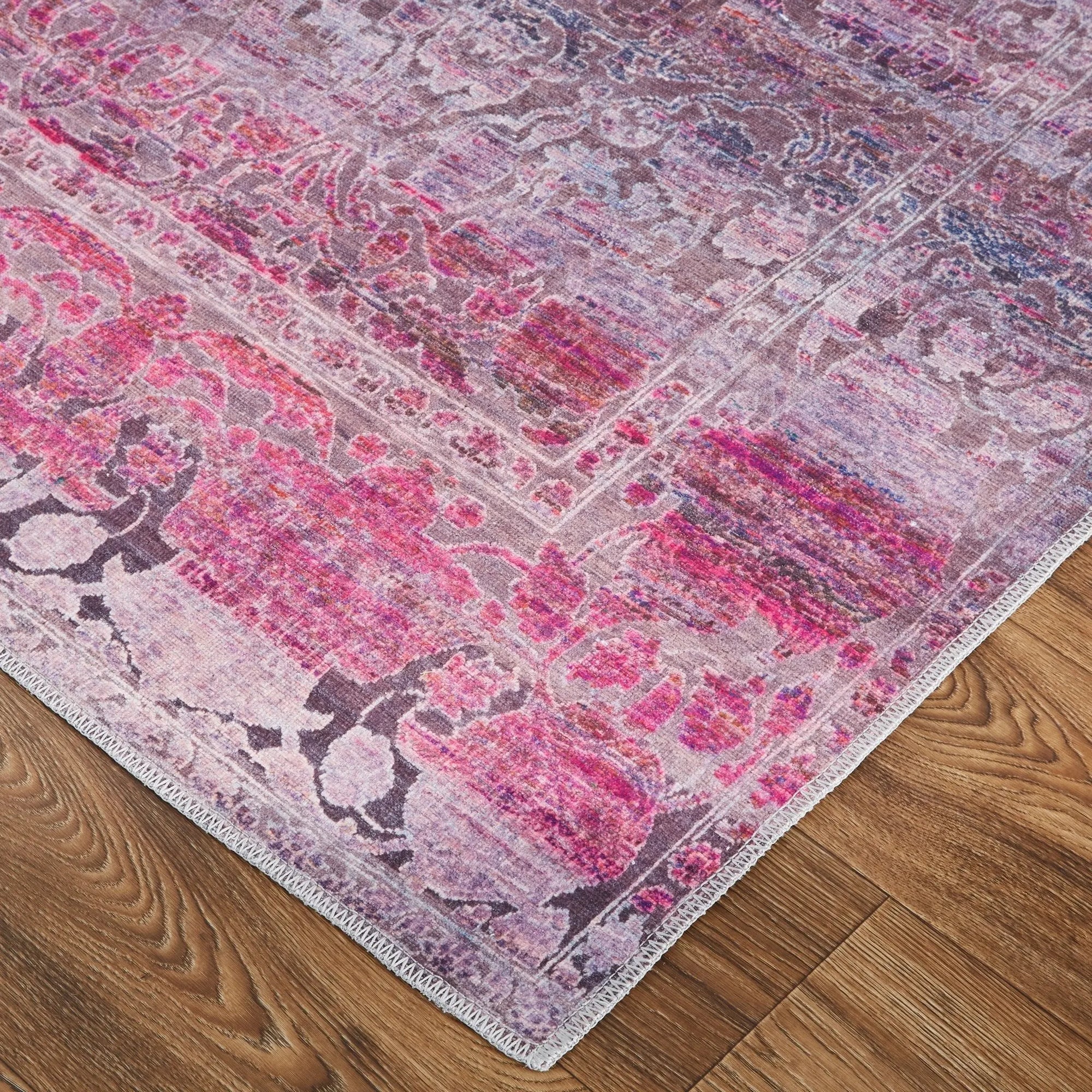 Voss VOS39H5F Pink/Purple Rug - Baconco