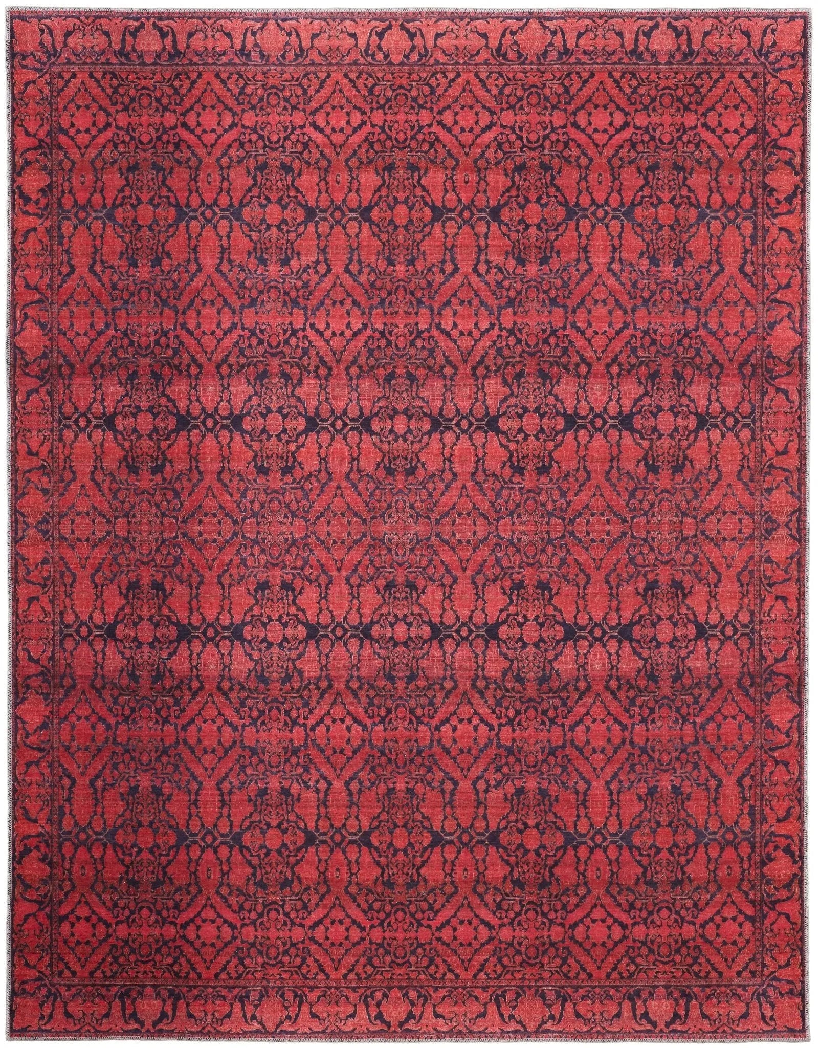 Voss VOS39H6F Red/Black Rug - Baconco