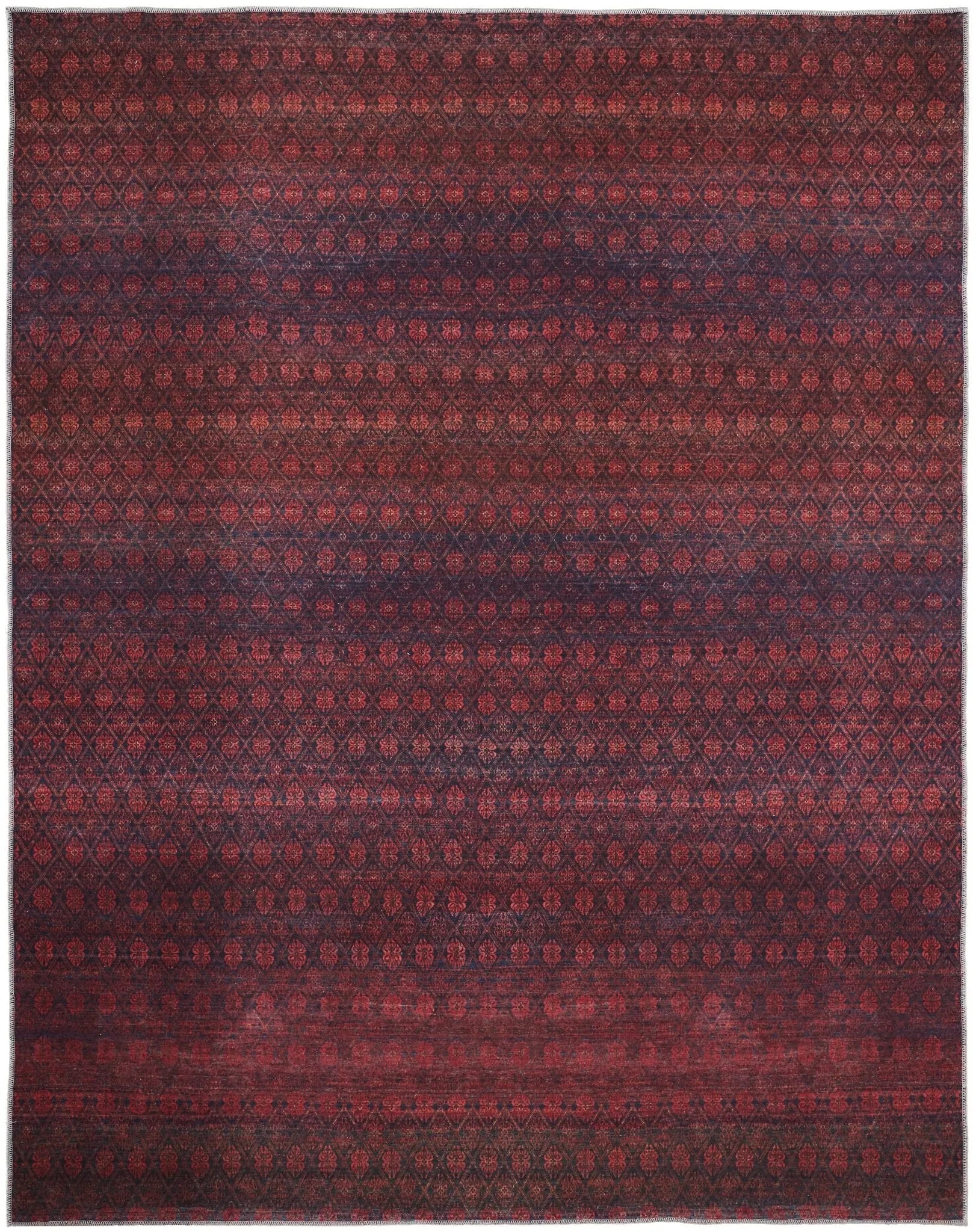 Voss VOS39HAF Red/Grey Rug - Baconco