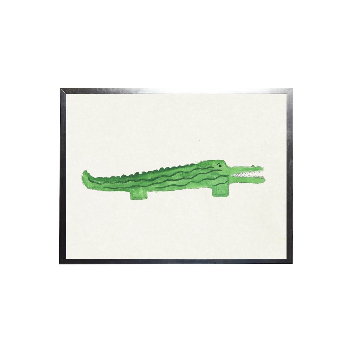 Watercolor Alligator Framed Art - Baconco