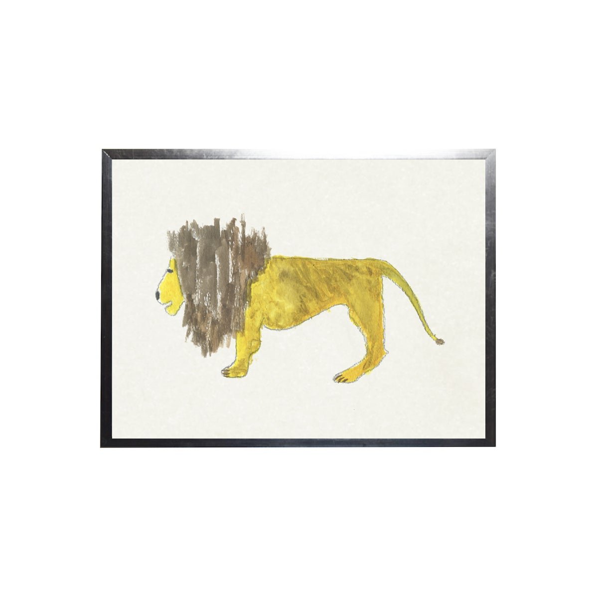 Watercolor Lion Framed Art - Baconco
