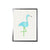 Watercolor Turquiose and Green Flamingo Framed Art - Baconco