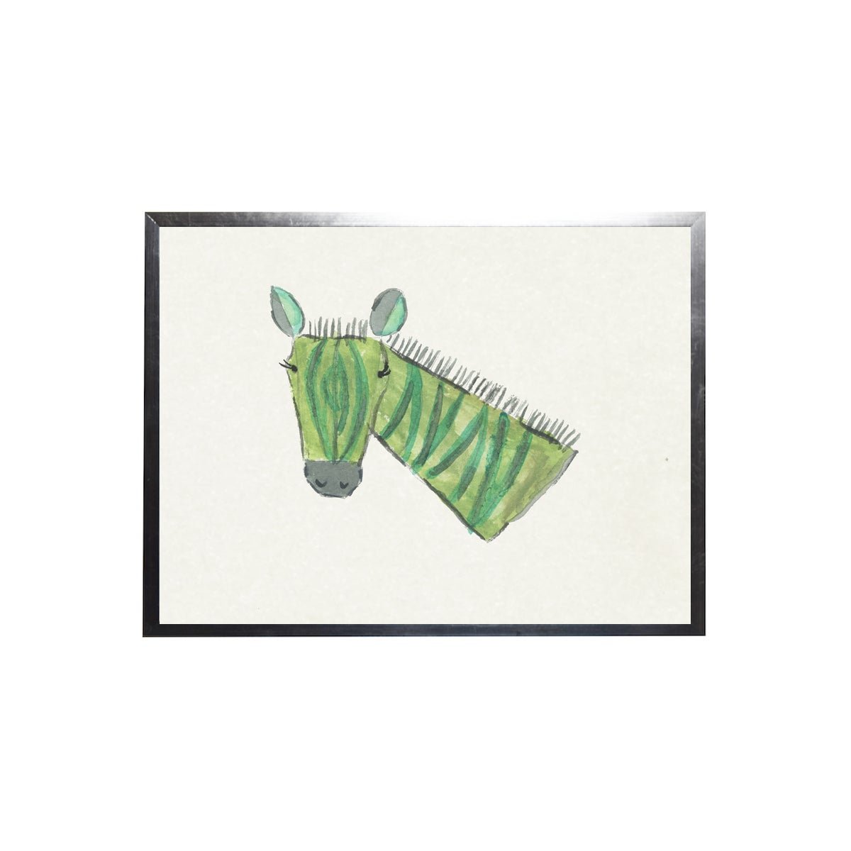 Watercolor Zebra Framed Art - Baconco