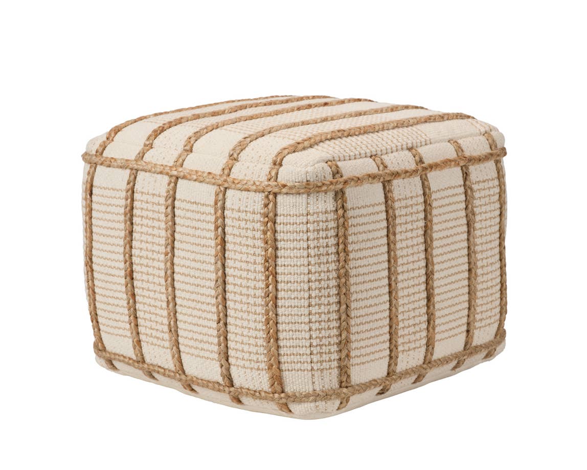 Wayland WYL01 Tan/Cream Pouf - Baconco