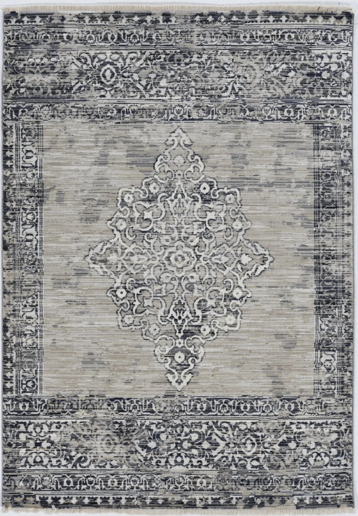 Westerly 7650 Ria Sand/Charcoal Rug - Baconco